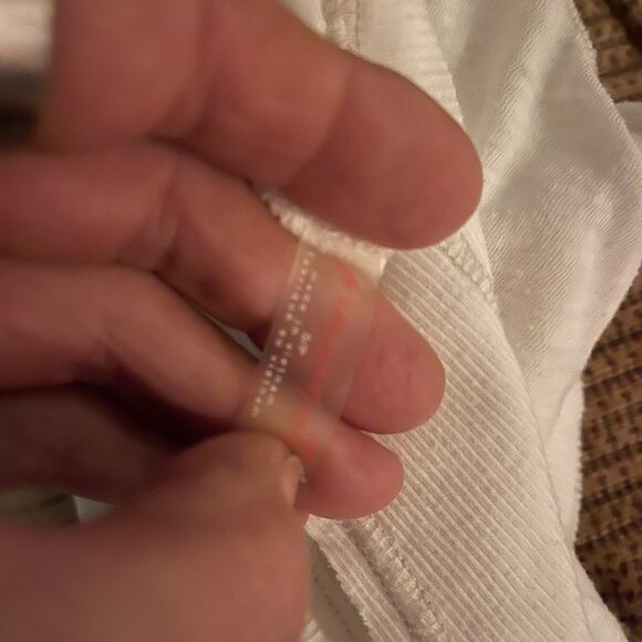 FREE PEOPLE  crop cotton poly top/open back panel/white/S - Picture 6 of 6